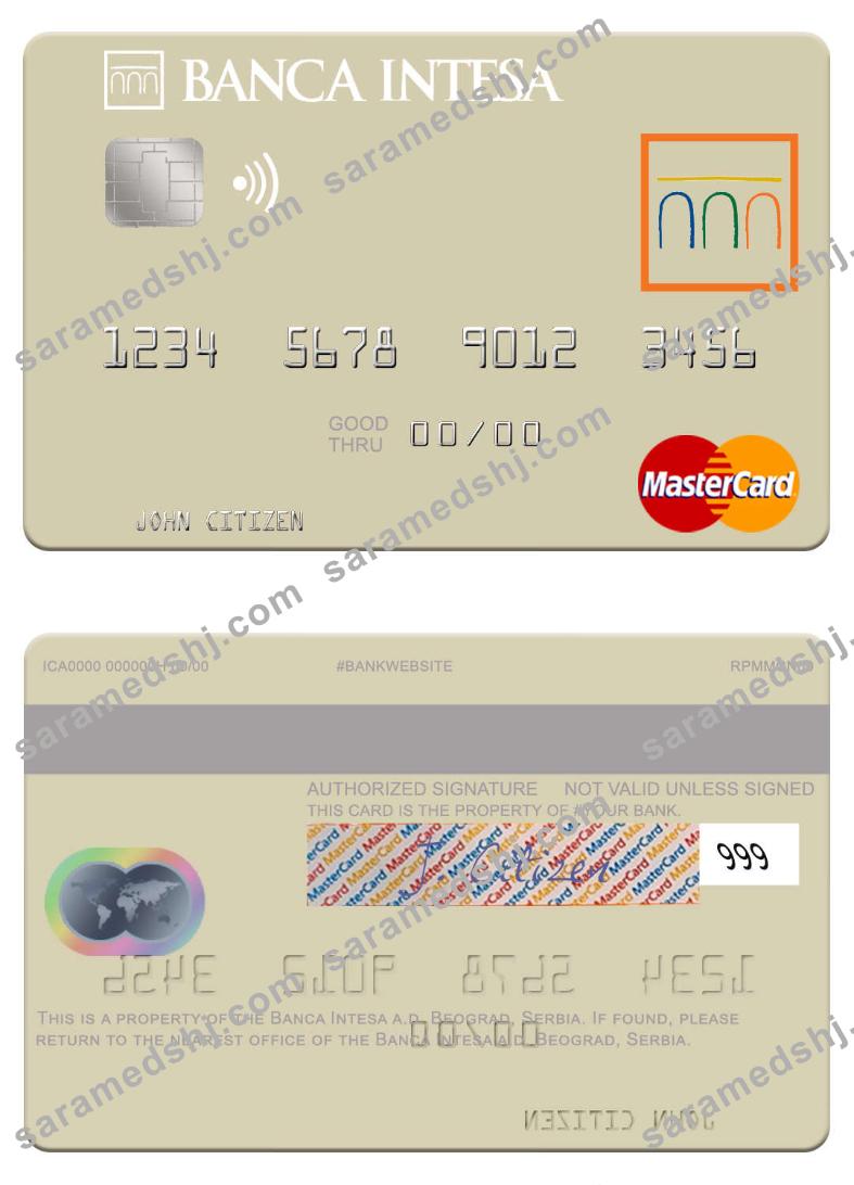 Serbia The Banca Intesa a.d. Beograd mastercard